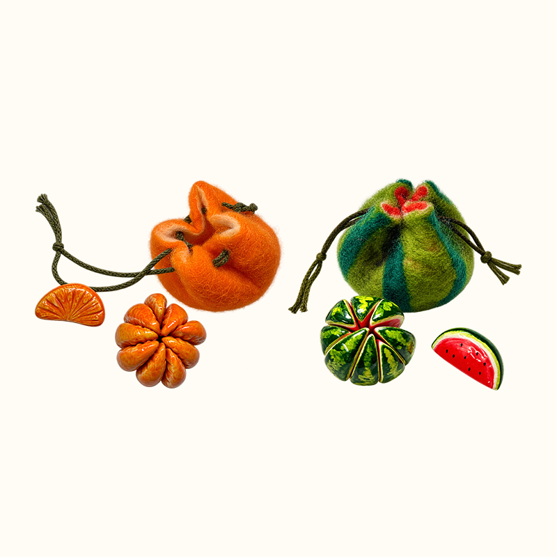 🍊Vilt-knijpspeeltje in fruitvorm | Draagbaar, tactiel stressverlichtend speeltje