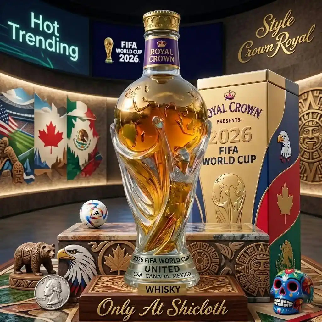 Speciale editie whiskyfles van het FIFA Wereldkampioenschap 2026