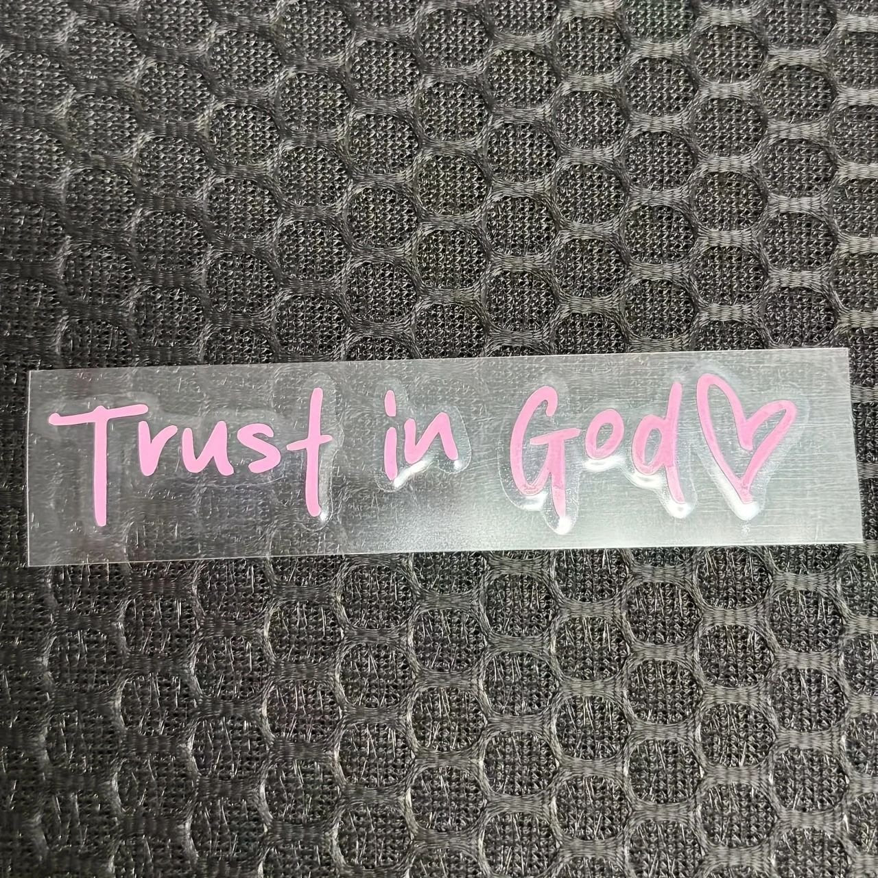 2 stuks Trust in God-sticker voor de achteruitkijkspiegel van de auto, sticker voor de achteruitkijkspiegel van de auto, inspirerende vinylsticker, perfect christelijk cadea