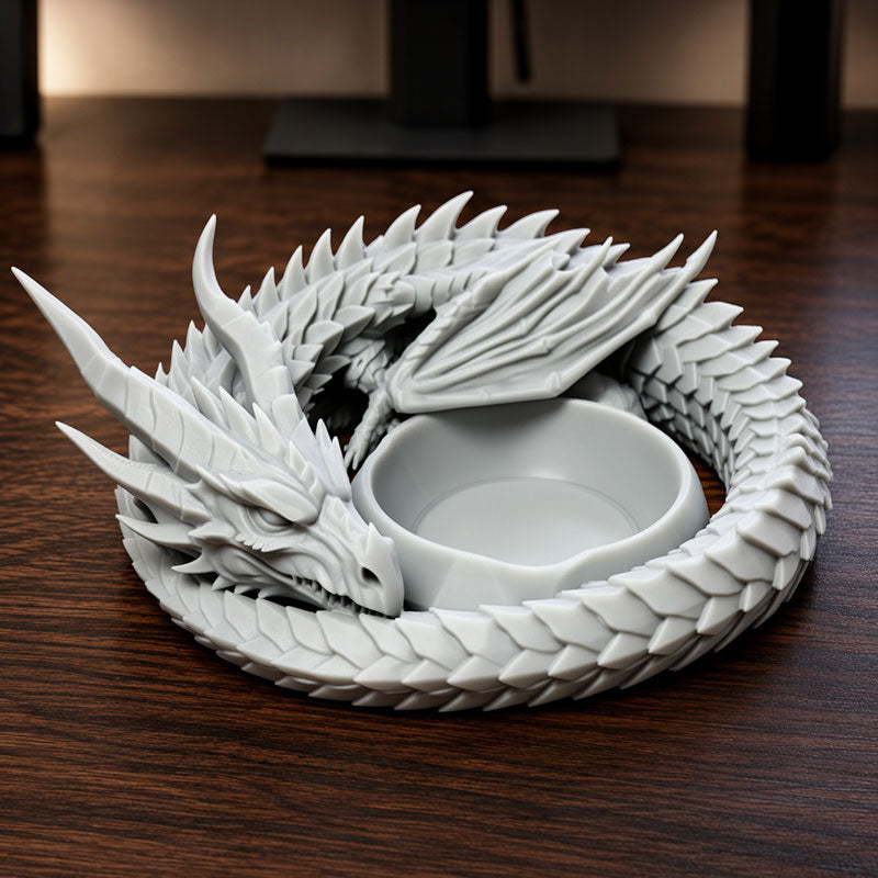 3D-geprinte drakenbeschermer opbergbak voor sleutels, munten en ringen