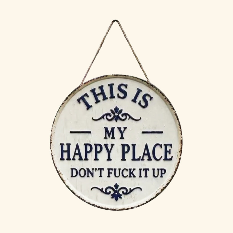 ✨Happy Place – Opvallend vintage metalen bor