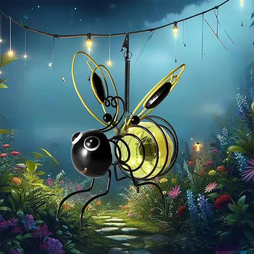 🏆🐝Hangende bijenlamp op zonne-energie voor buiten - Het perfecte cadeau voor plantenliefhebbers, moeders of eigenlijk iedereen die lacht.❤️