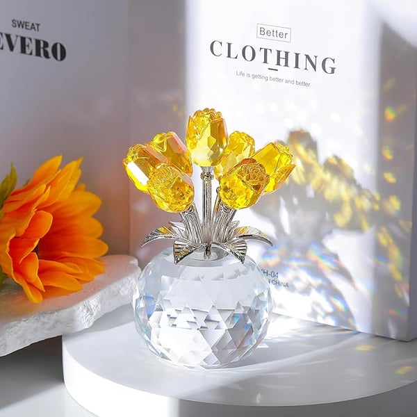 🌈✨ Kristallen Bloem Prisma Vaas ✨🌈
