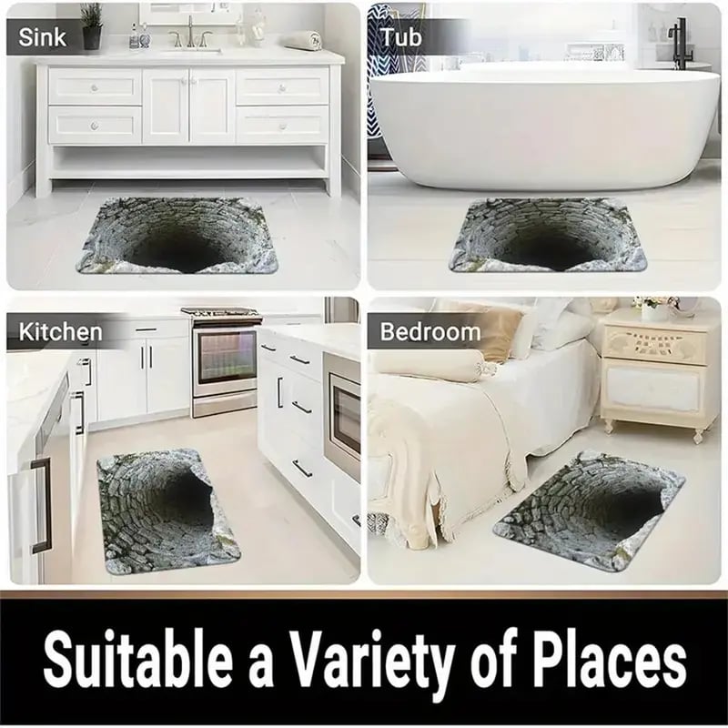 Visuell illusjon Endless Abyss mønster HD-trykt sklisikker dørmatte