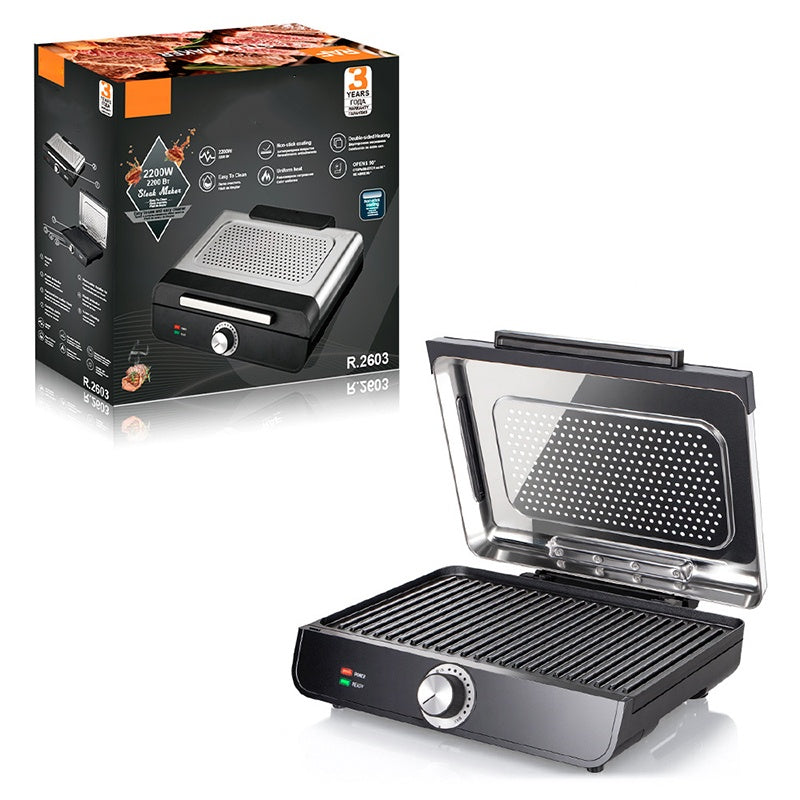 ⏳Tijdelijke aanbieding-gratis verzending⏰2200 W rookloze binnengrill met antiaanbakplaat🥩