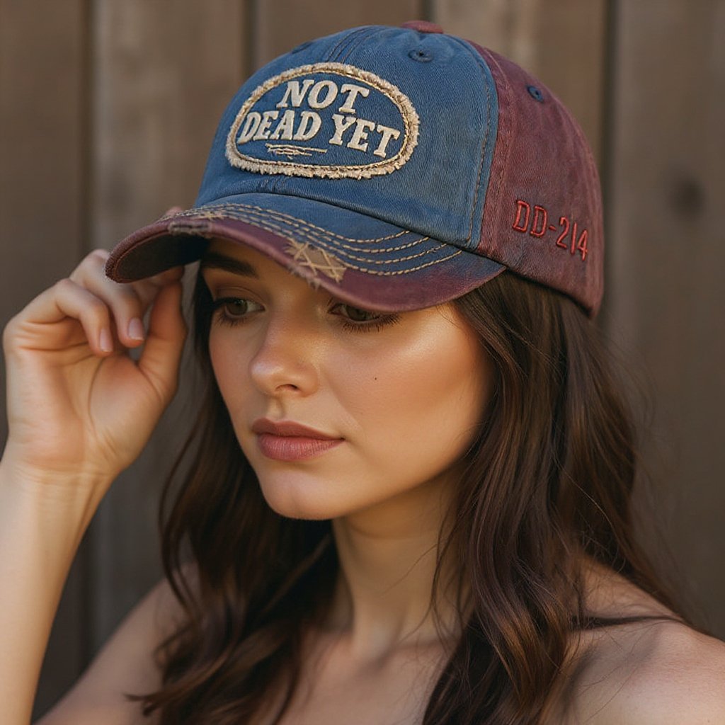NOT DEAD YET - Vintage gewassen baseballpet
