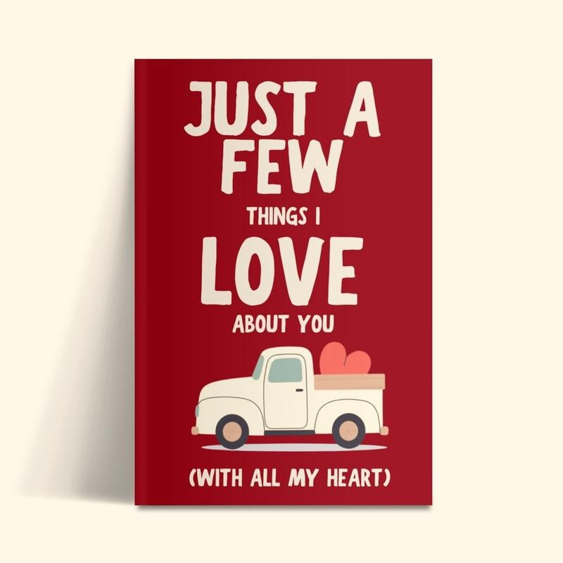❤️Een paar dingen die ik (met heel mijn hart) van je hou – Vul het lege vakje in-cadeauboek