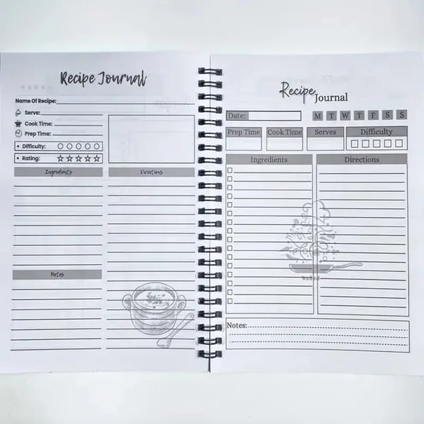 🔥Duurzaam spiraalgebonden receptenboe✨