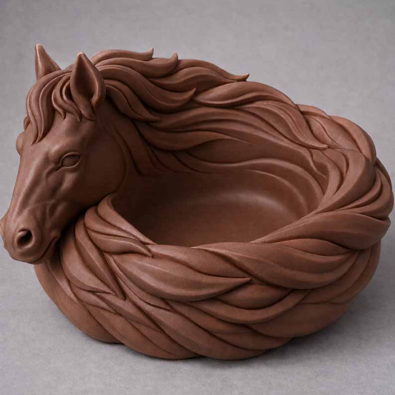 Paardenvormige opbergschaal