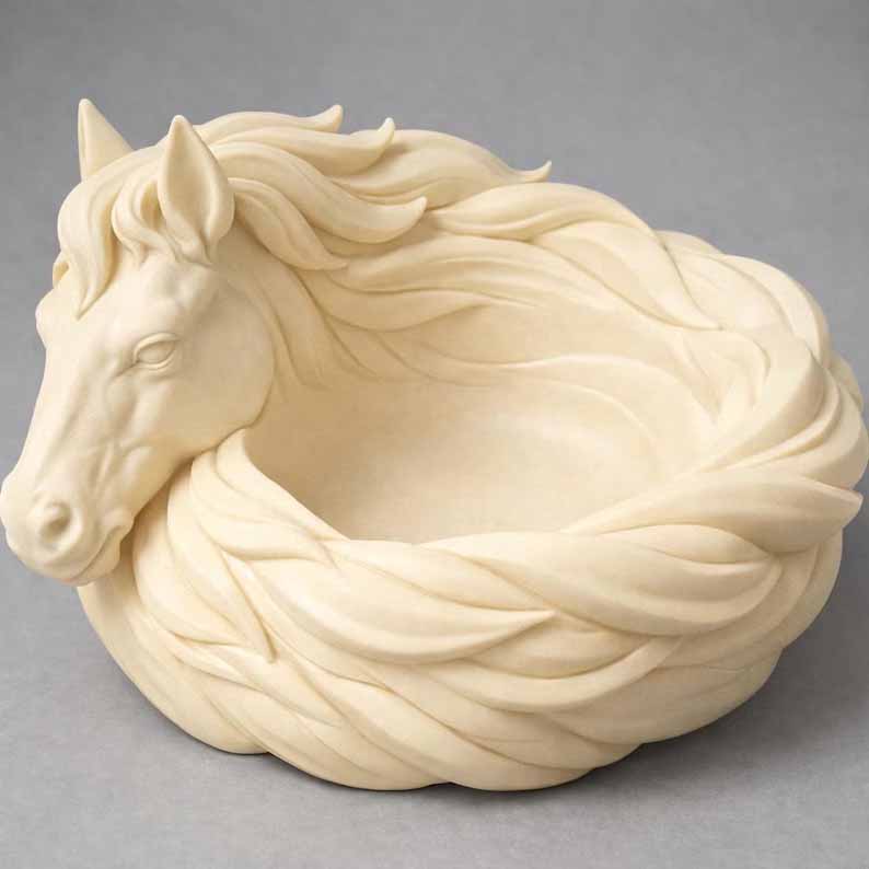 Paardenvormige opbergschaal