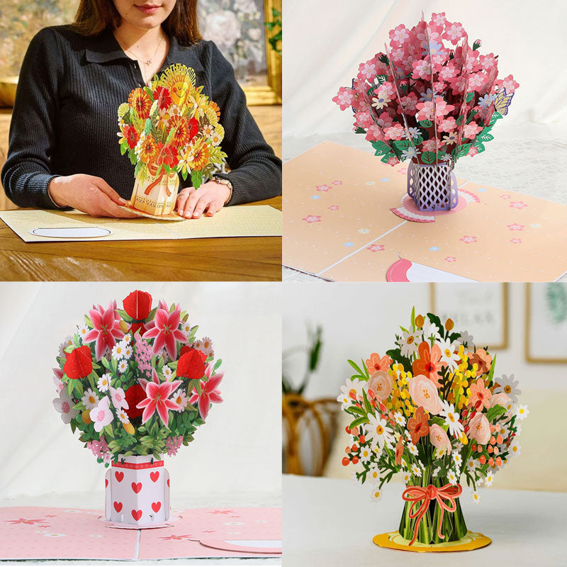 💐 Pop-up Valentijnskaart met wilde bloeme