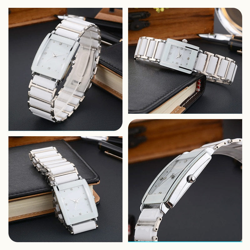 ⌚ Elegant horloge met keramische band — 3ATM waterbestendig, quartz, inclusief geschenkdoos