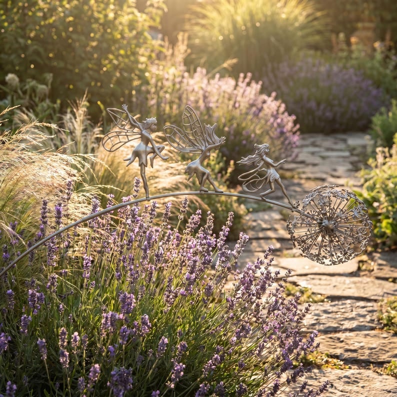 Tuinsteker met dansende feeën – Een vleugje magie tussen de bloemen 🧚✨