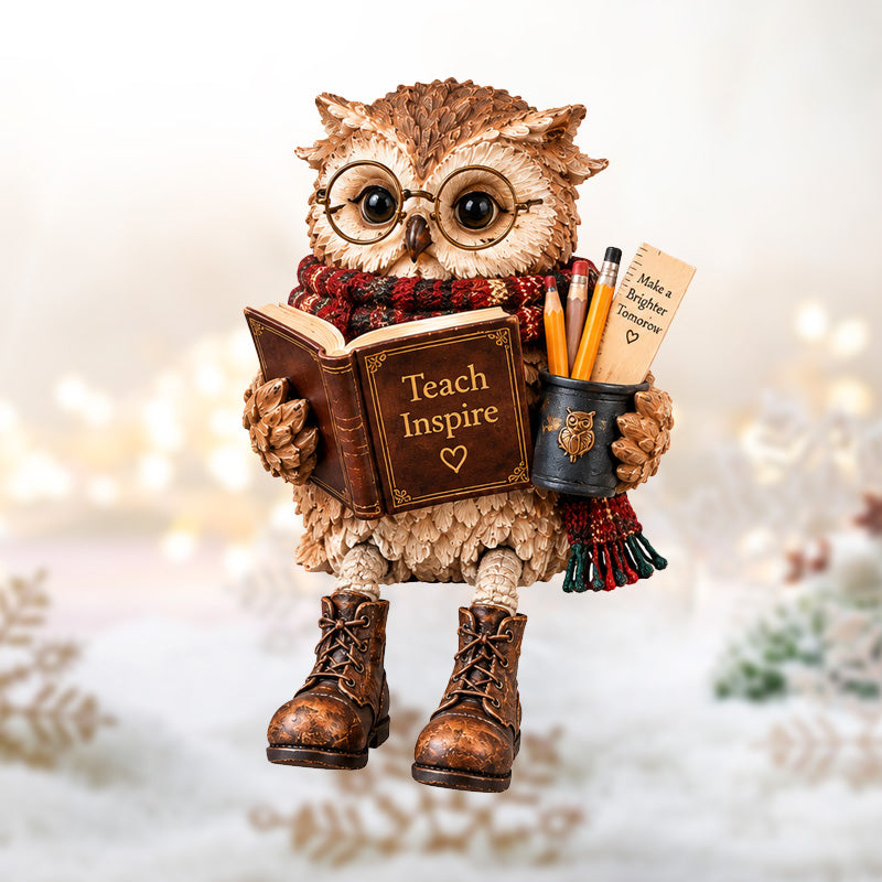 🦉Hartverwarmend beeldje van een lezende uil✨