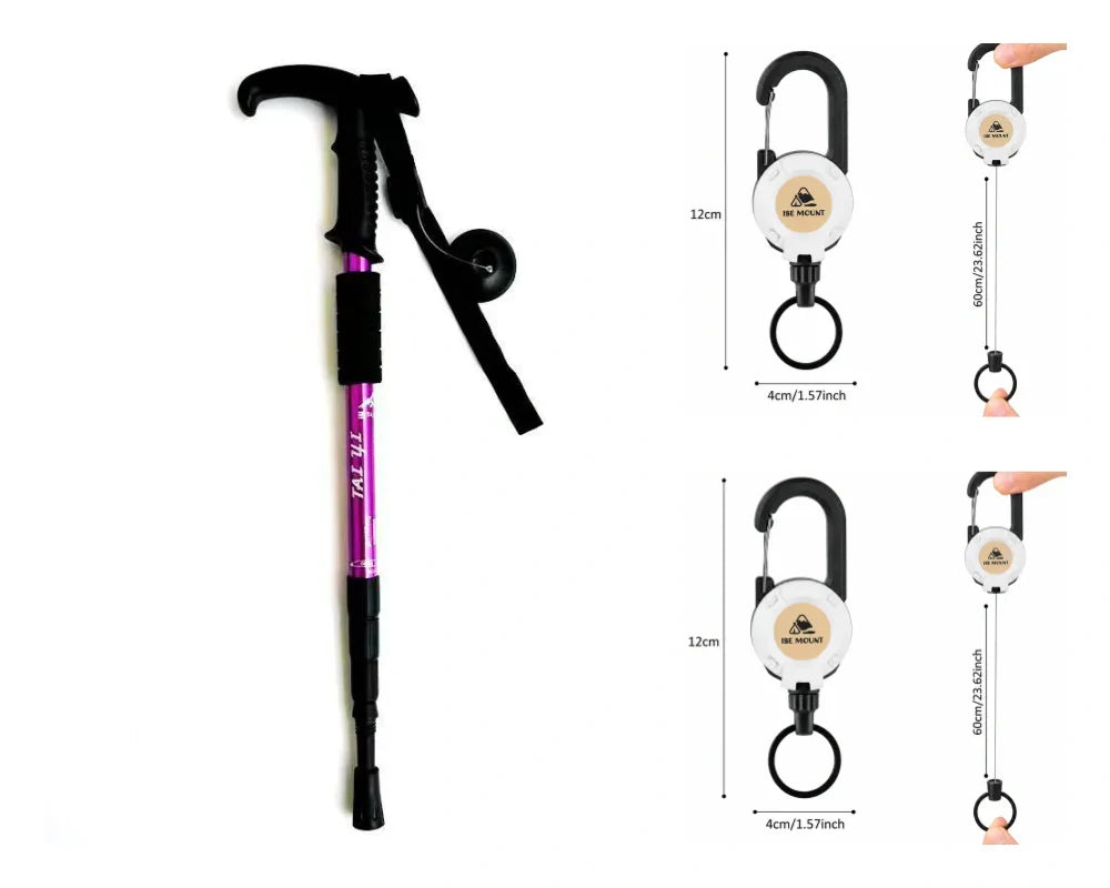 Verstelbare aluminium wandelstok