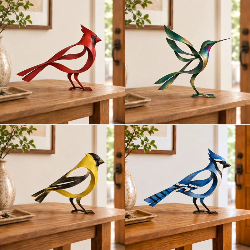 🕊️Elegant en minimalistisch metalen vogelsculptuur – Vluchtige momenten van lichtheid in de natuur!