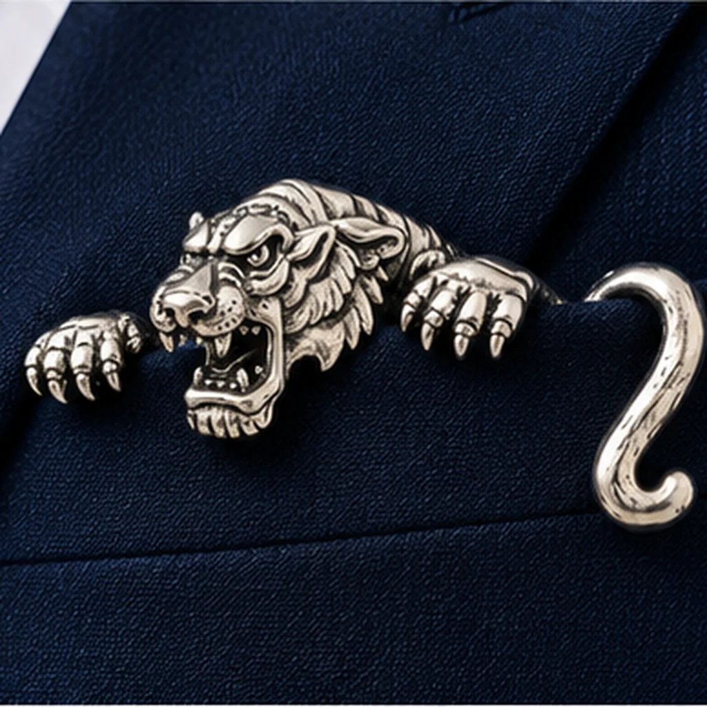 ✨ Luxe, sculpturale dierenbroche – Exclusief statement-item voor pakken en blazers