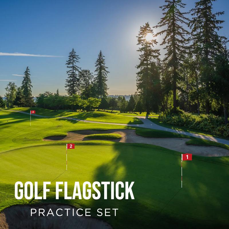 Golfvlaggenstok van 1,80 meter, draagbaar ontwerp met vijf secties voor oefenen op de puttinggreen in de achtertuin.