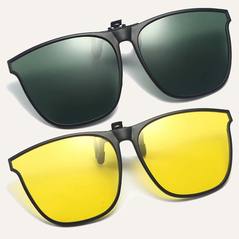 Nieuwe gepolariseerde clip-on zonnebril met flip-up ontwerp