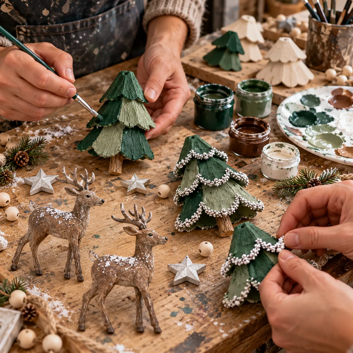 🦌Verlichte kerstslinger met bosthema