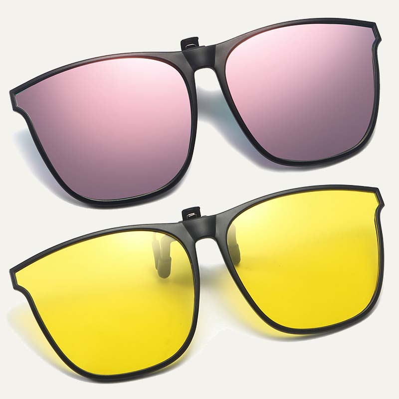 Nieuwe gepolariseerde clip-on zonnebril met flip-up ontwerp