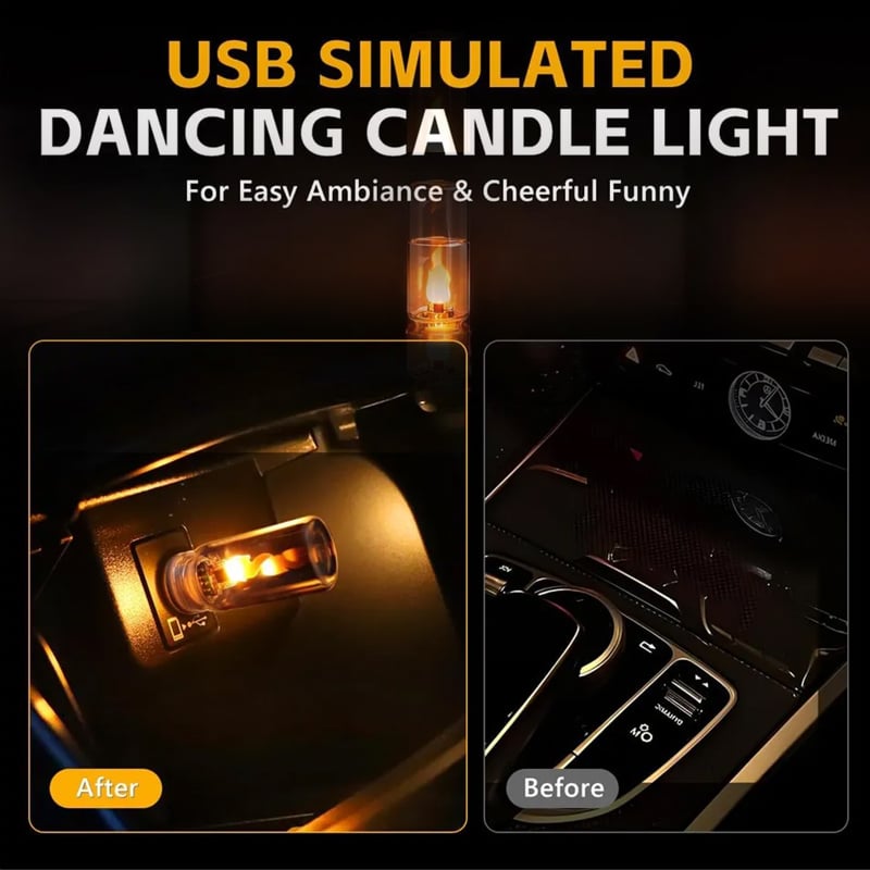 🔥USB-lamp met realistische vla