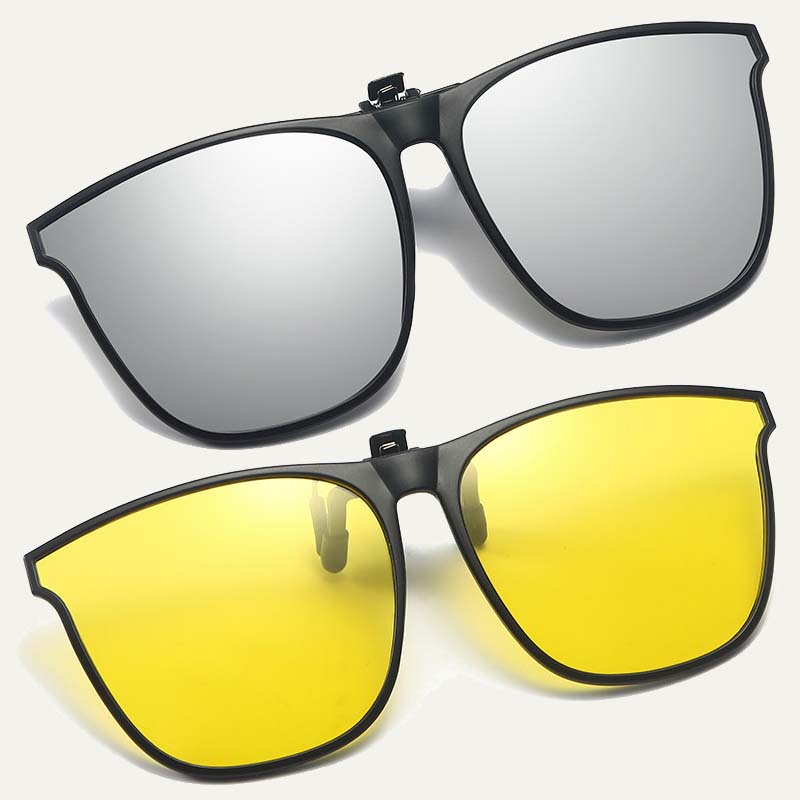 Nieuwe gepolariseerde clip-on zonnebril met flip-up ontwerp