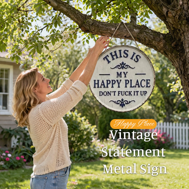 ✨Happy Place – Opvallend vintage metalen bor