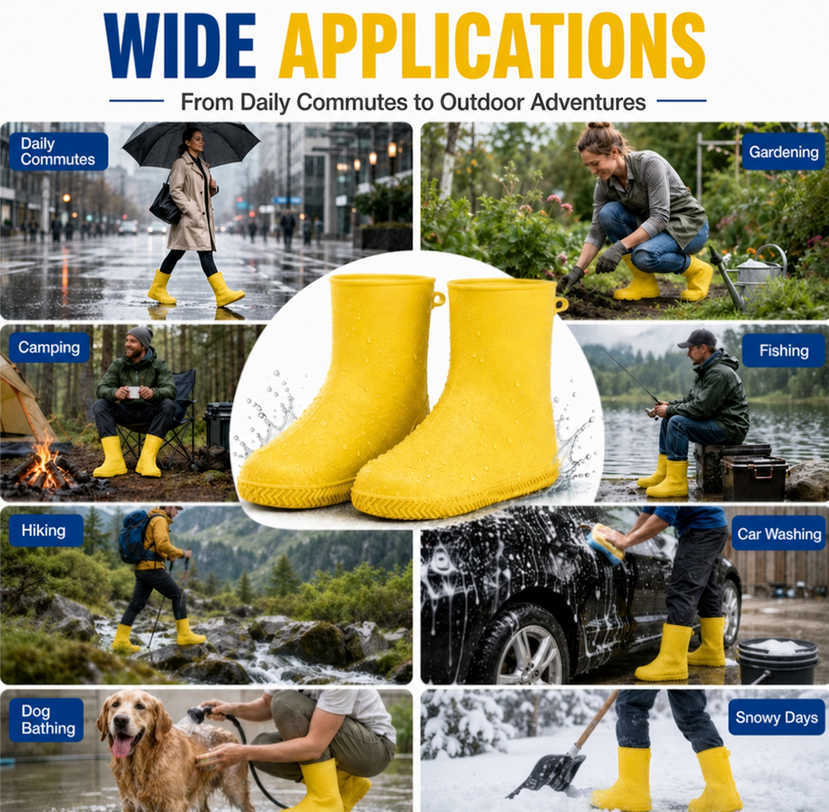 👟💧 Duurzame regenoverschoenen — waterdicht, antislip en opvouwbaar voor buitenavonturen