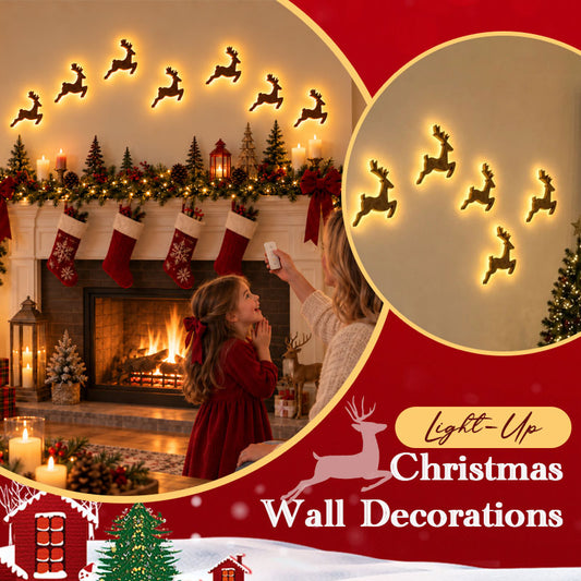 🎄 LED-rendierwanddecoraties - ✨Feestelijke kerstverlichting