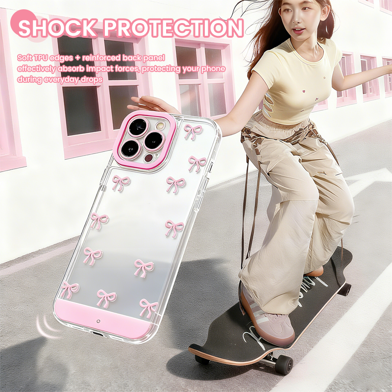 🎀Verlichte strik anti-drop telefoonhoesj