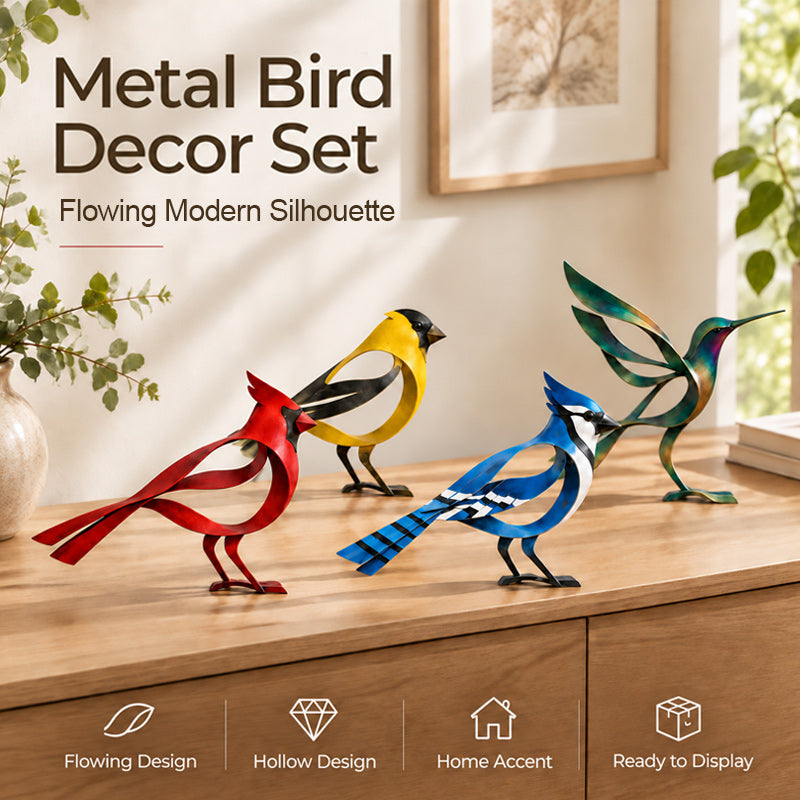 🕊️Elegant en minimalistisch metalen vogelsculptuur – Vluchtige momenten van lichtheid in de natuur!