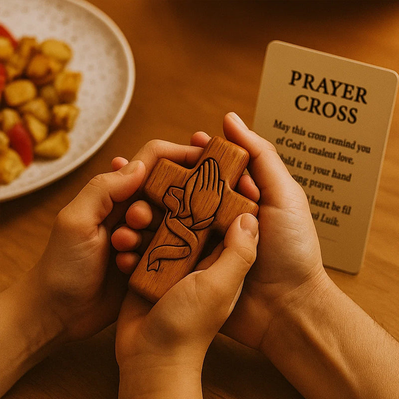 💕✝️Houten gebedskruis pocketkaart💯🪵Handgesneden 3D-cadeau voor uw dierbaren