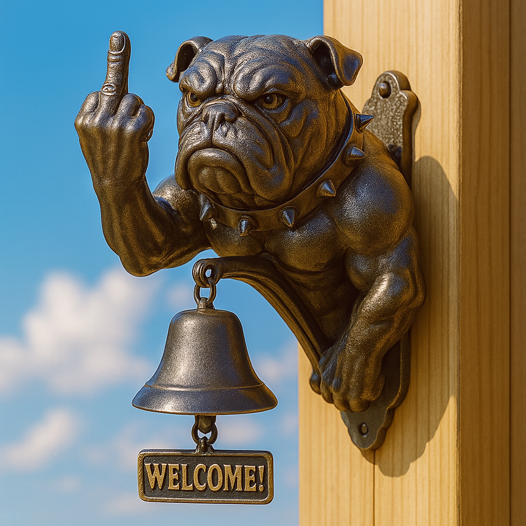 Grappige bulldog deurbel