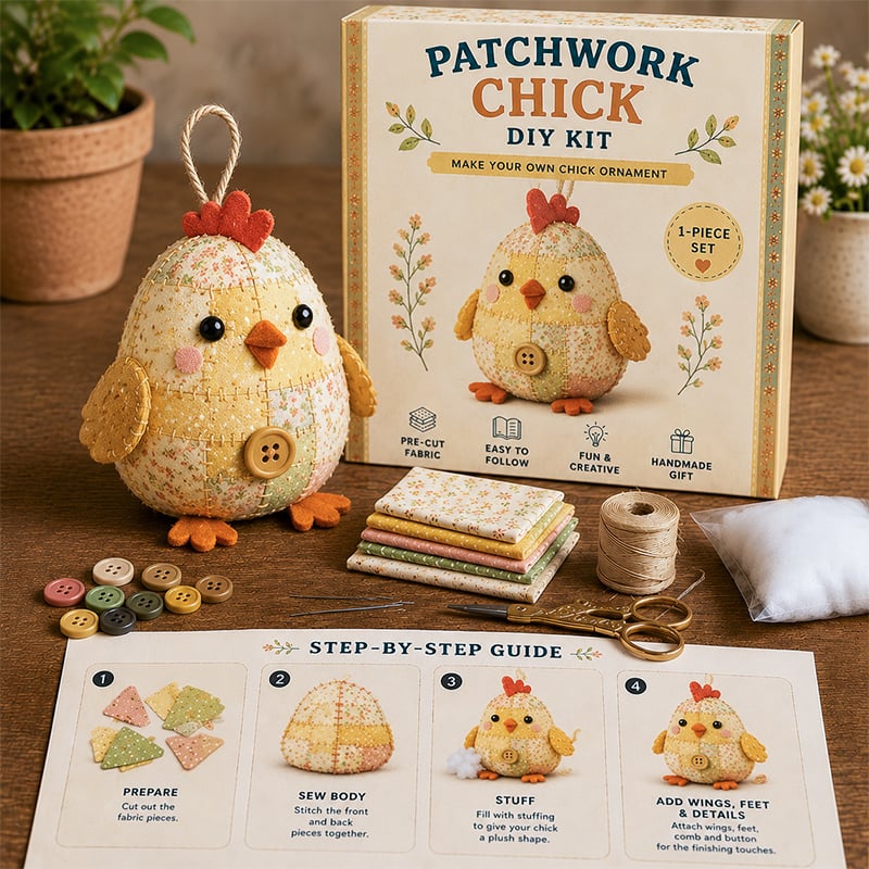 🧵DIY Patchwork Dierenpakket – Maak je eigen schattige dieren