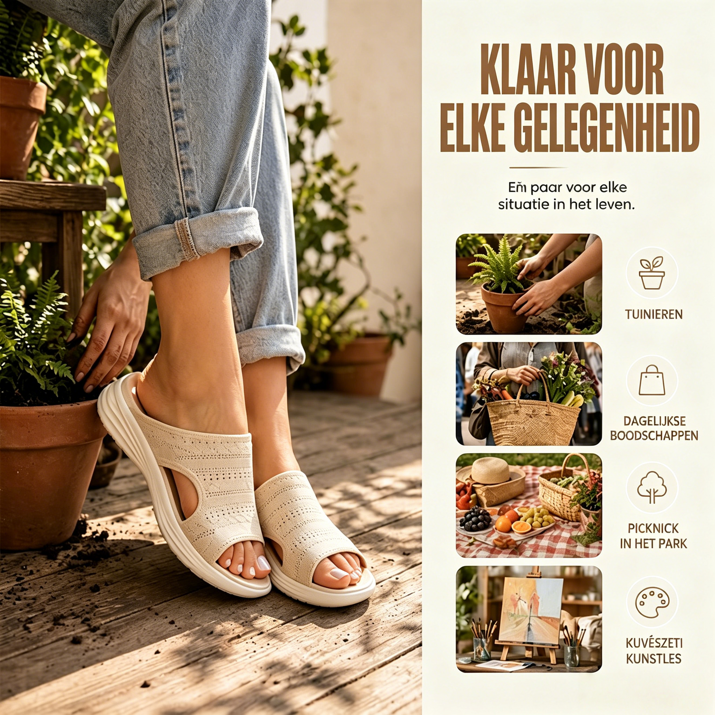 👠☁️ Damesplatformsandalen van ademend gebreid materiaal (EU 36-43) ✨