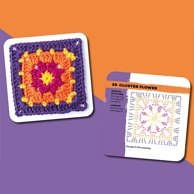 🎁Set haakkaarten met granny squares [50 unieke ontwerpen]🧵
