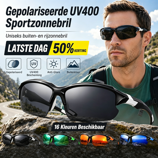 Gepolariseerde UV400 sportzonnebril – Unisex buitenkleding- en autorijbril