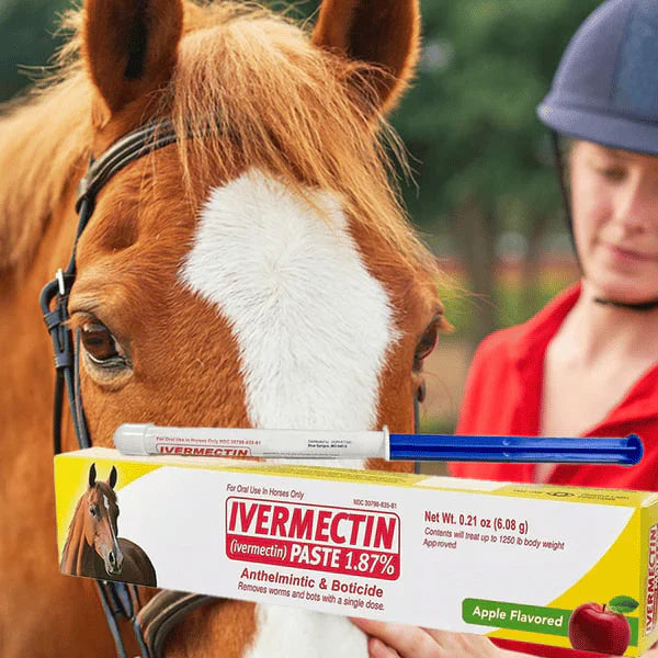 Ivermectine-pasta voor paarden 1,87% in tubes van 6,08