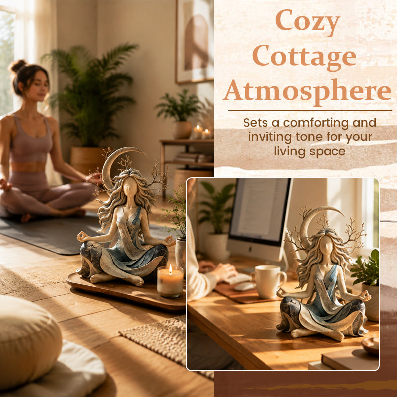 🧘‍♀️🌿 Beeld van de Godin van de Natuur — Breng pure rust en elegantie in huis! ✨
