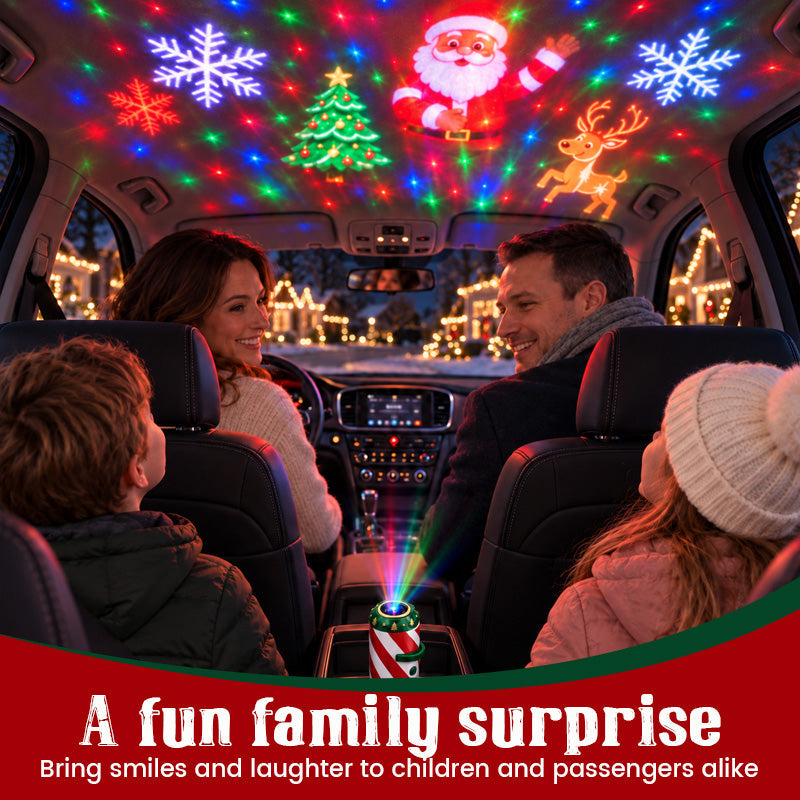 Merry Ride kerstprojector voor de auto