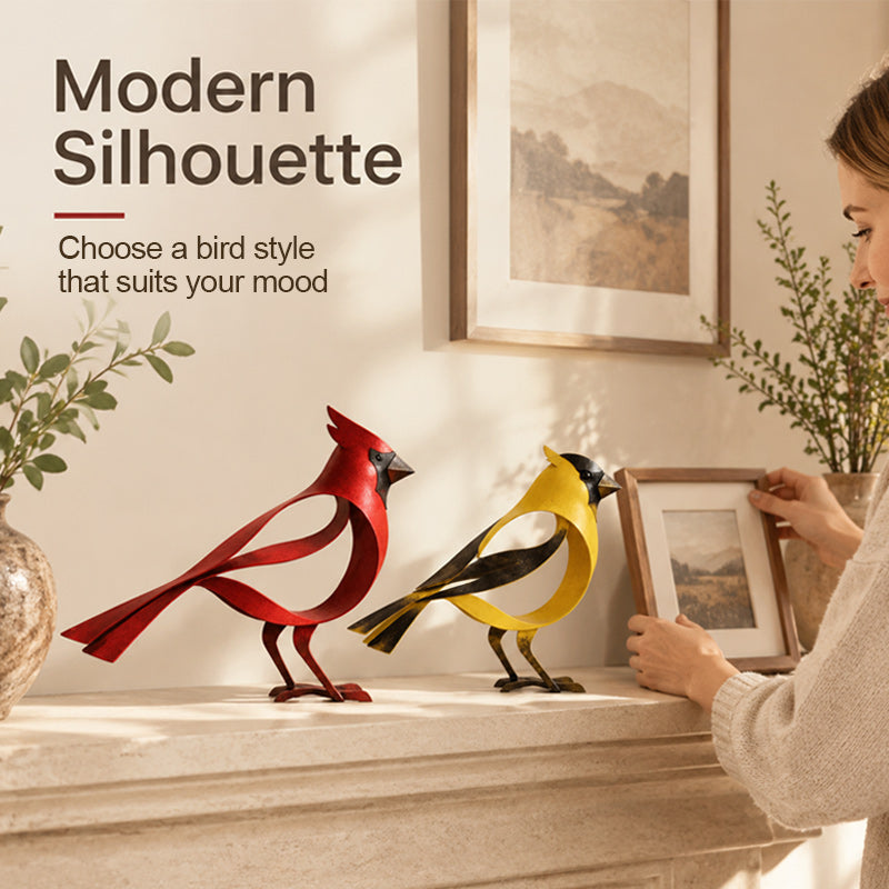 🕊️Elegant en minimalistisch metalen vogelsculptuur – Vluchtige momenten van lichtheid in de natuur!
