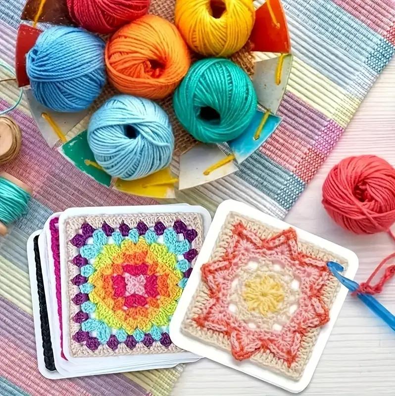 🎁Set haakkaarten met granny squares [50 unieke ontwerpen]🧵