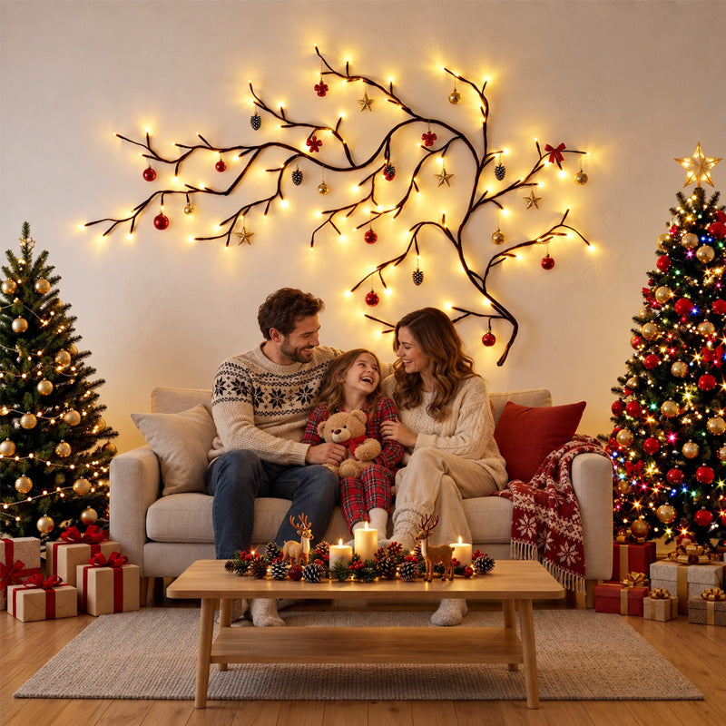 Decoratief nachtlampje in de vorm van een tak met warmwitte LED's
