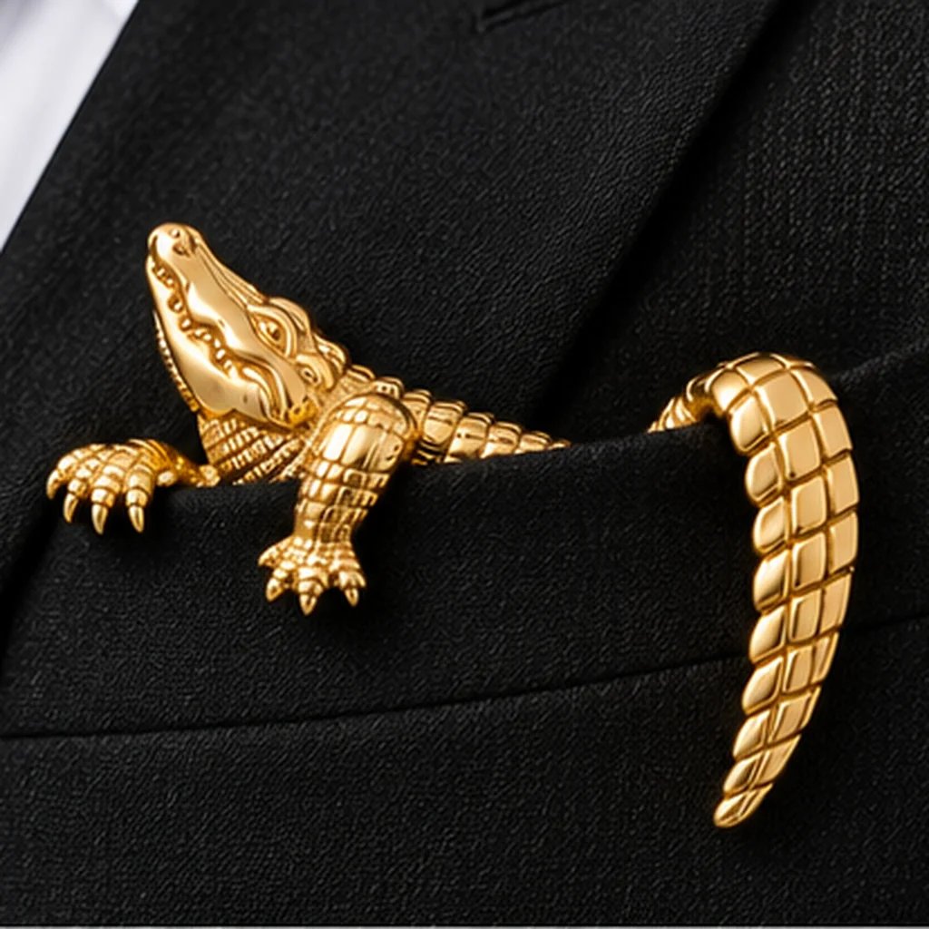 ✨ Luxe, sculpturale dierenbroche – Exclusief statement-item voor pakken en blazers