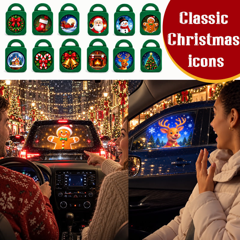 Merry Ride kerstprojector voor de auto