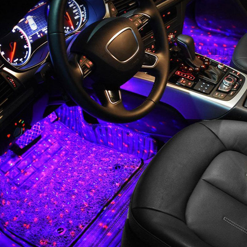 Auto-sfeerverlichting in de auto USB-oplaadbare kleurrijke led-decoratieve verlichting
