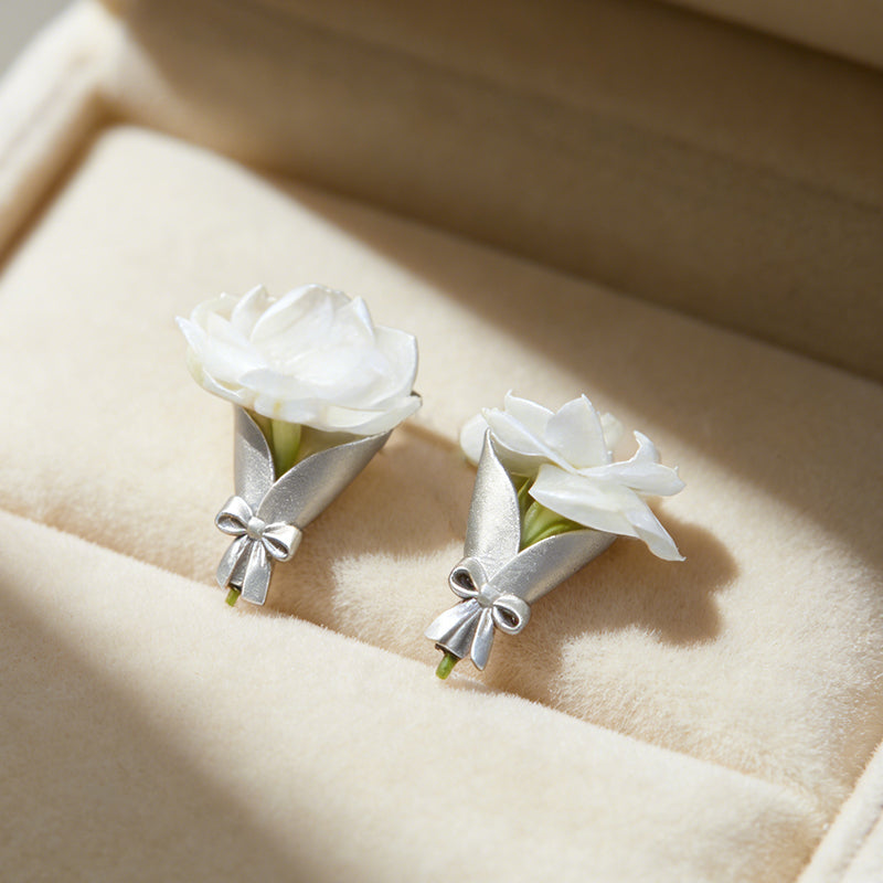 Bloemenvaas oorbellen 🌸