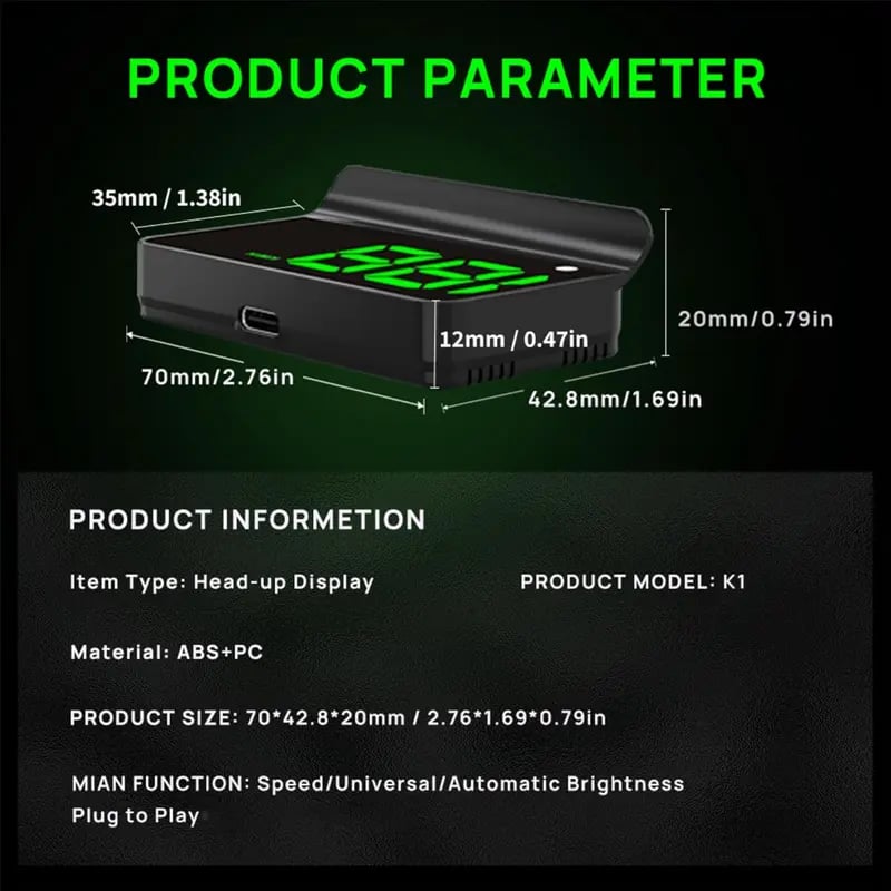 🔥🔥Head-up display auto GPS digitale snelheidsmeter