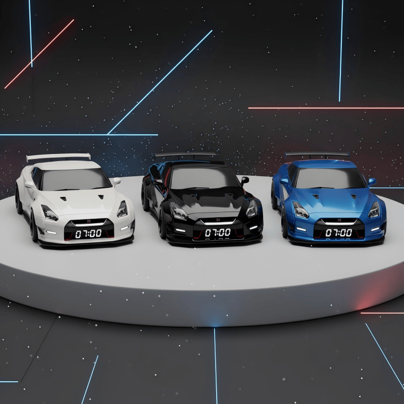 ⏰Hypercar-wekker 🏎️ Realistische motor- en lichteffecten